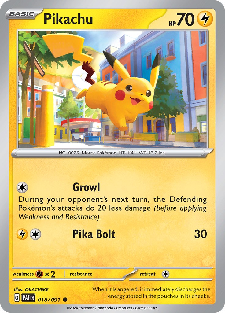 Pikachu (018/091) [Scarlet & Violet: Paldean Fates] | Mega City Incorporated