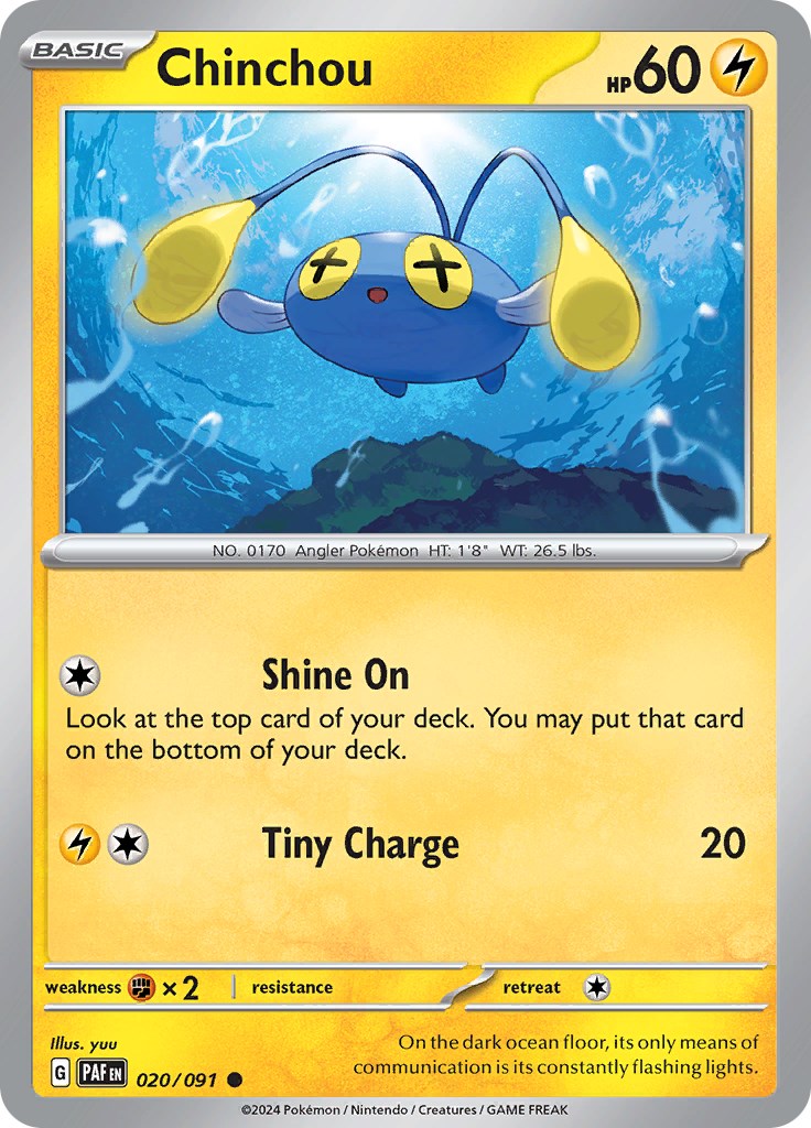 Chinchou (020/091) [Scarlet & Violet: Paldean Fates] | Mega City Incorporated