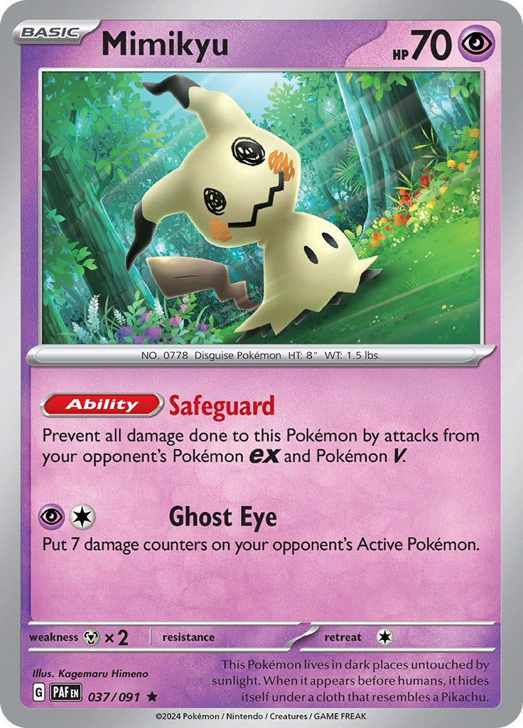 Mimikyu (037/091) [Scarlet & Violet: Paldean Fates] | Mega City Incorporated