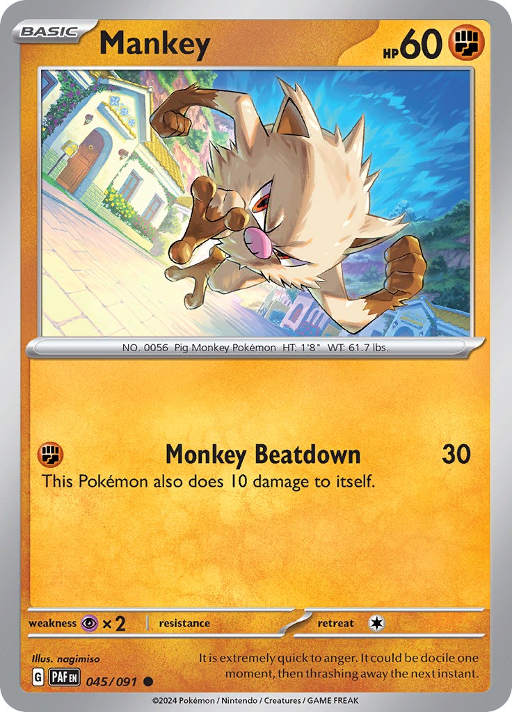 Mankey (045/091) [Scarlet & Violet: Paldean Fates] | Mega City Incorporated