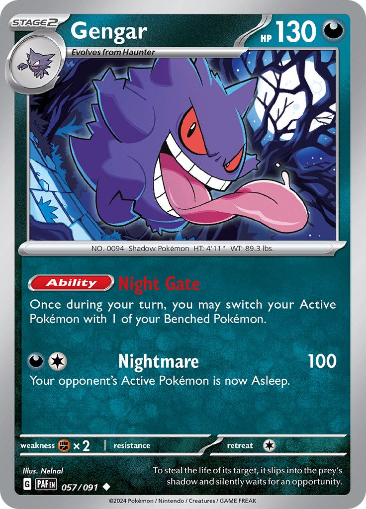 Gengar (057/091) [Scarlet & Violet: Paldean Fates] | Mega City Incorporated