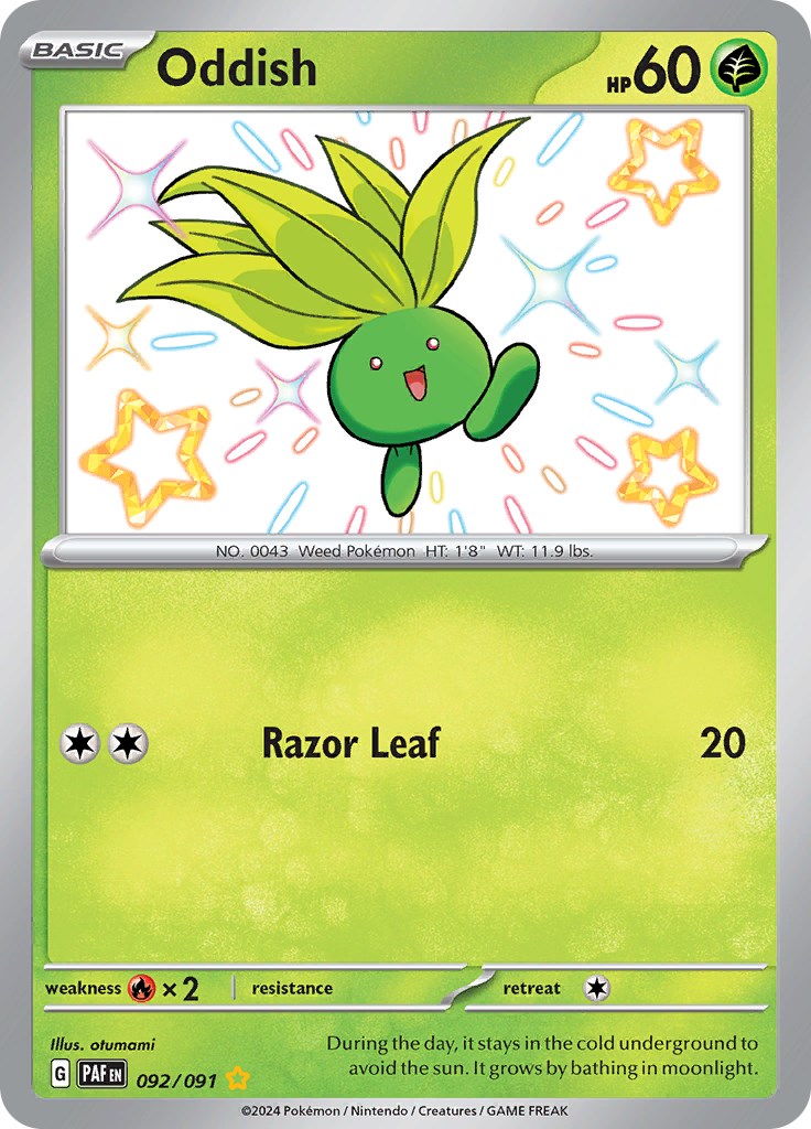 Oddish (092/091) [Scarlet & Violet: Paldean Fates] | Mega City Incorporated