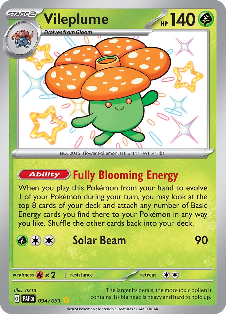 Vileplume (094/091) [Scarlet & Violet: Paldean Fates] | Mega City Incorporated