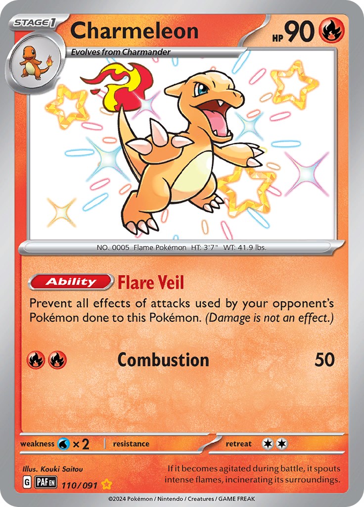 Charmeleon (110/091) [Scarlet & Violet: Paldean Fates] | Mega City Incorporated