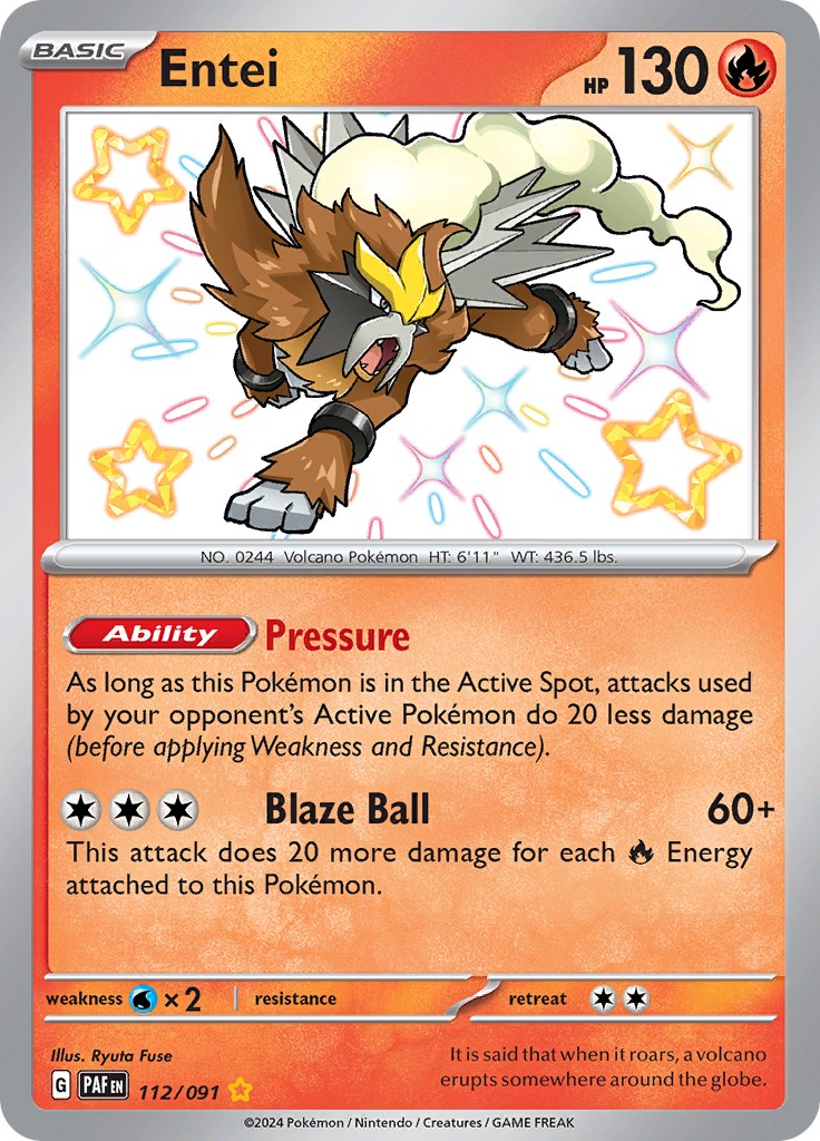 Entei (112/091) [Scarlet & Violet: Paldean Fates] | Mega City Incorporated