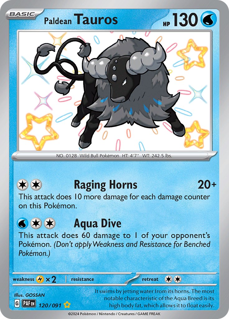 Paldean Tauros (120/091) [Scarlet & Violet: Paldean Fates] | Mega City Incorporated