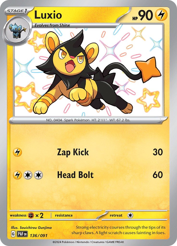 Luxio (136/091) [Scarlet & Violet: Paldean Fates] | Mega City Incorporated