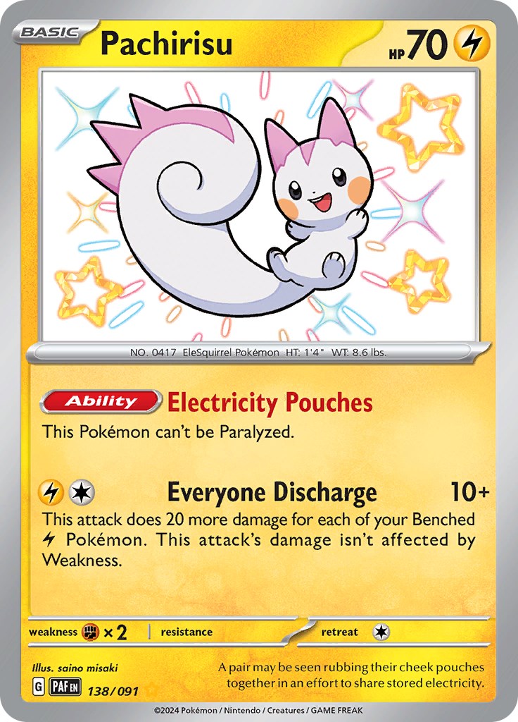 Pachirisu (138/091) [Scarlet & Violet: Paldean Fates] | Mega City Incorporated