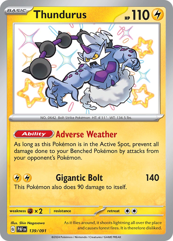 Thundurus (139/091) [Scarlet & Violet: Paldean Fates] | Mega City Incorporated