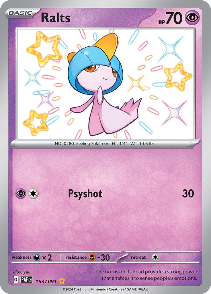 Ralts (153/091) [Scarlet & Violet: Paldean Fates] | Mega City Incorporated