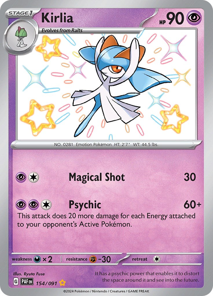 Kirlia (154/091) [Scarlet & Violet: Paldean Fates] | Mega City Incorporated