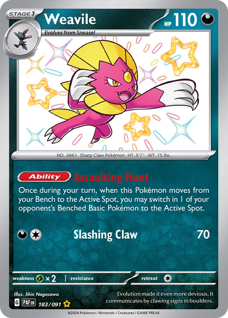 Weavile (183/091) [Scarlet & Violet: Paldean Fates] | Mega City Incorporated