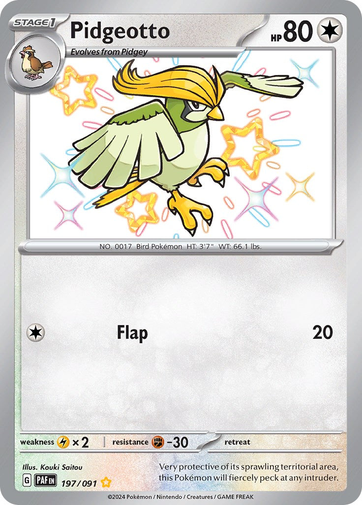 Pidgeotto (197/091) [Scarlet & Violet: Paldean Fates] | Mega City Incorporated