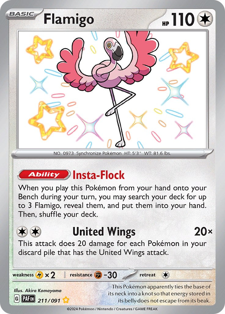 Flamigo (211/091) [Scarlet & Violet: Paldean Fates] | Mega City Incorporated