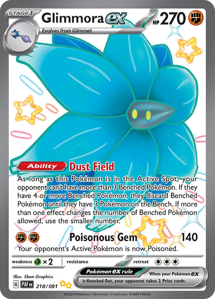 Glimmora ex (218/091) [Scarlet & Violet: Paldean Fates] | Mega City Incorporated