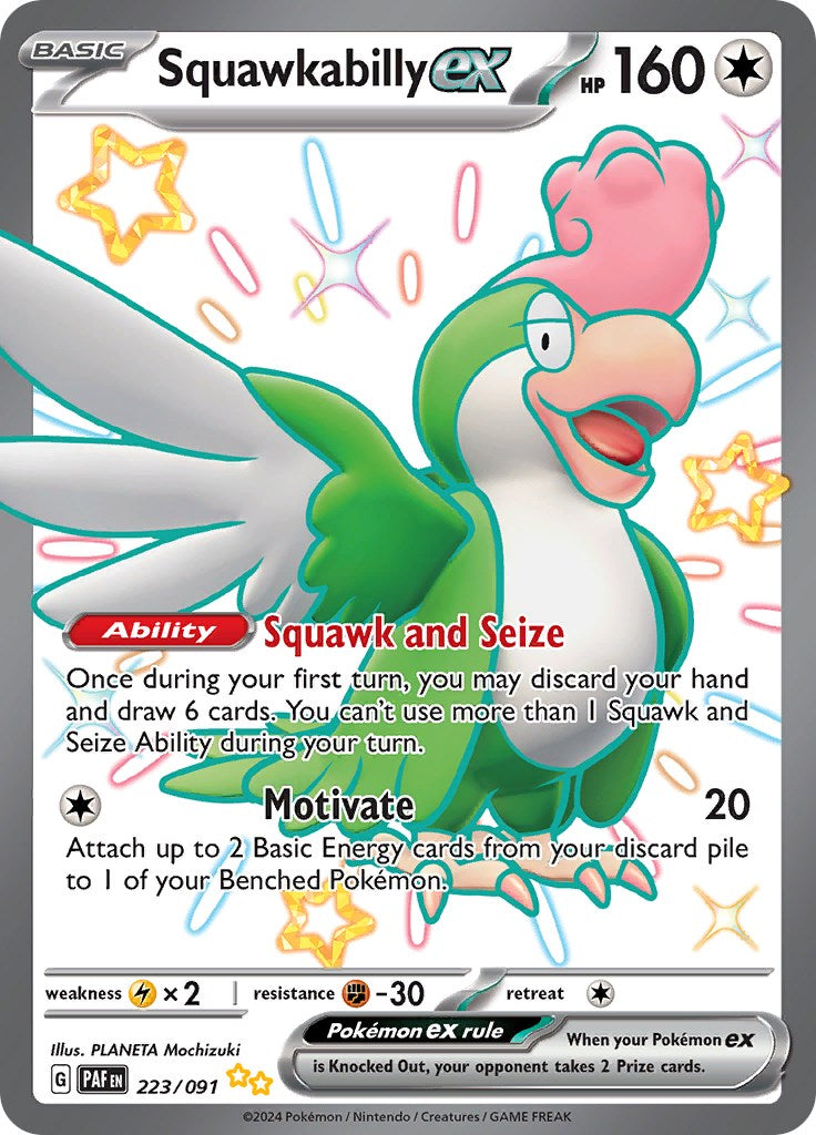 Squawkabilly ex (223/091) [Scarlet & Violet: Paldean Fates] | Mega City Incorporated