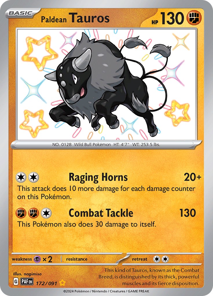 Paldean Tauros (172/091) [Scarlet & Violet: Paldean Fates] | Mega City Incorporated