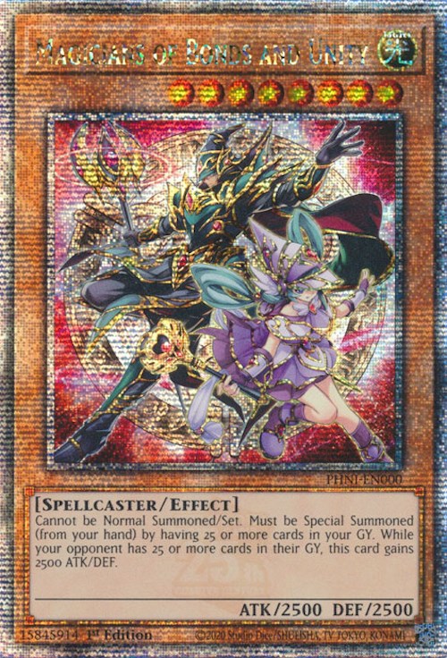 Magicians of Bonds and Unity [PHNI-EN000] Quarter Century Secret Rare | Mega City Incorporated