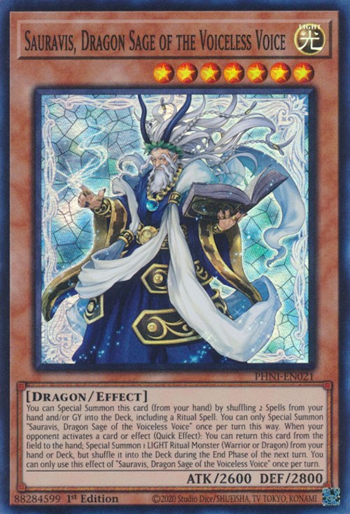 Sauravis, Dragon Sage of the Voiceless Voice [PHNI-EN021] Super Rare | Mega City Incorporated