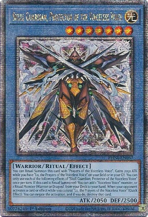 Skull Guardian, Protector of the Voiceless Voice [PHNI-EN037] Quarter Century Secret Rare | Mega City Incorporated