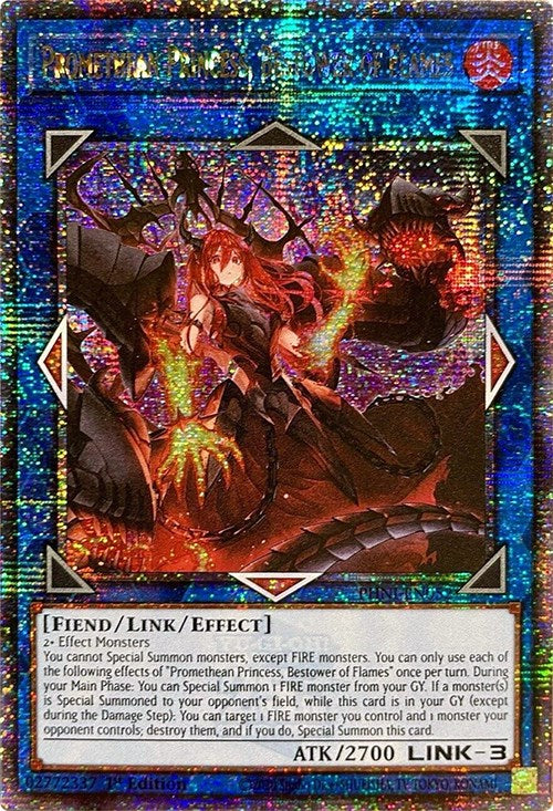 Promethean Princess, Bestower of Flames [PHNI-EN052] Quarter Century Secret Rare | Mega City Incorporated