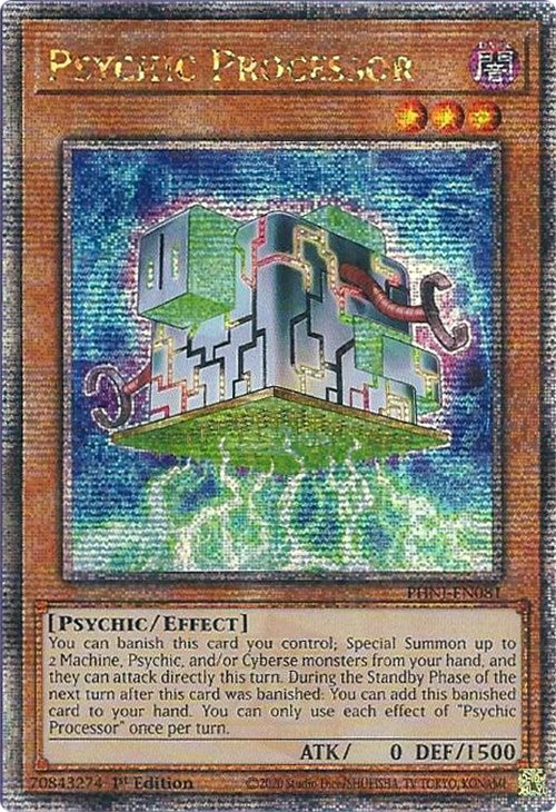 Psychic Processor [PHNI-EN081] Quarter Century Secret Rare | Mega City Incorporated