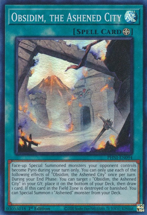 Obsidim, the Ashened City [PHNI-EN094] Super Rare | Mega City Incorporated