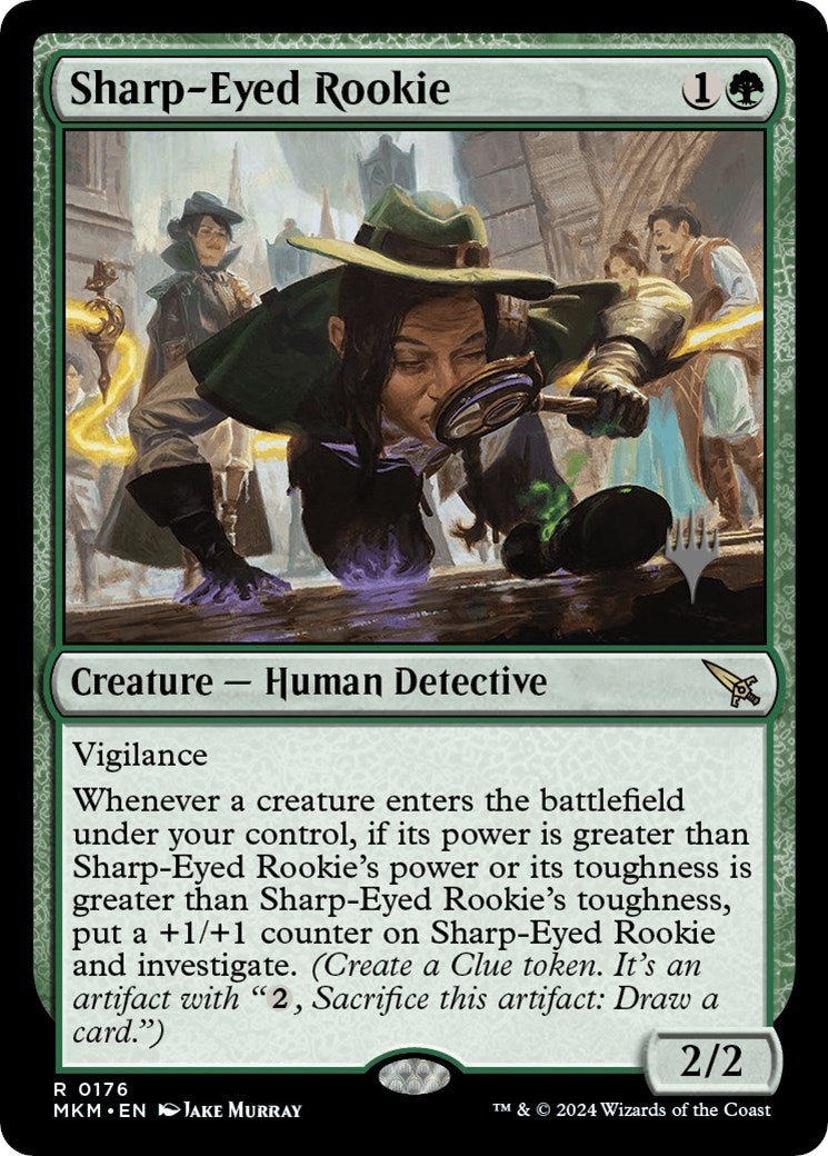 Sharp-Eyed Rookie (Promo Pack) [Murders at Karlov Manor Promos] | Mega City Incorporated