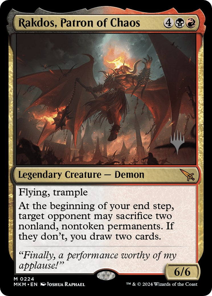 Rakdos, Patron of Chaos (Promo Pack) [Murders at Karlov Manor Promos] | Mega City Incorporated