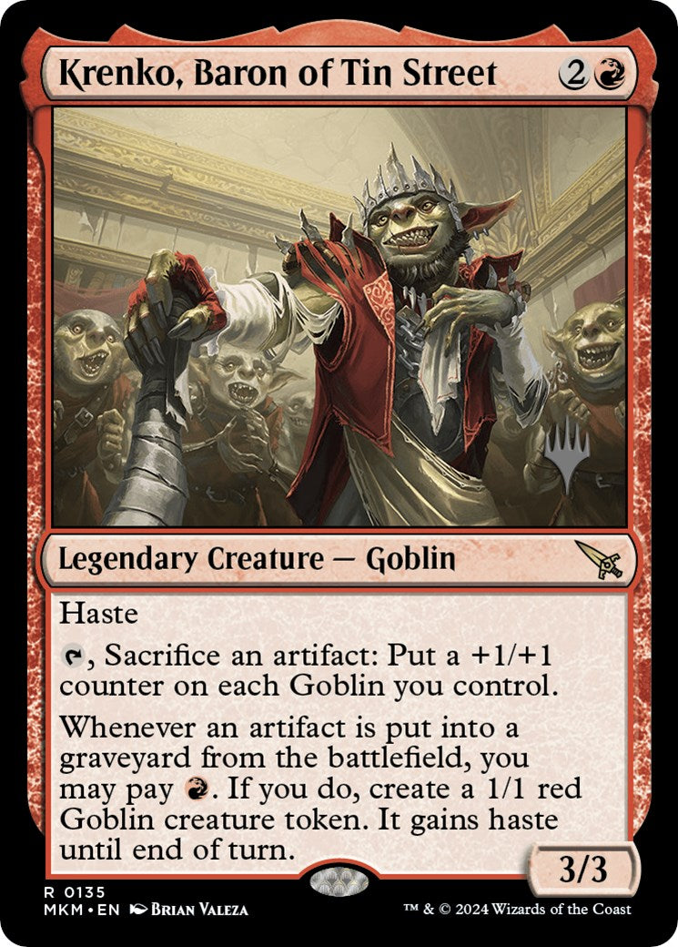 Krenko, Baron of Tin Street (Promo Pack) [Murders at Karlov Manor Promos] | Mega City Incorporated