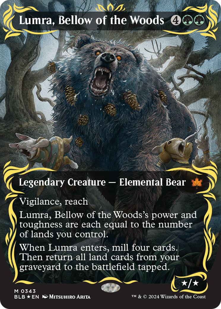 Lumra, Bellow of the Woods (Borderless) (Raised Foil) [Bloomburrow] | Mega City Incorporated