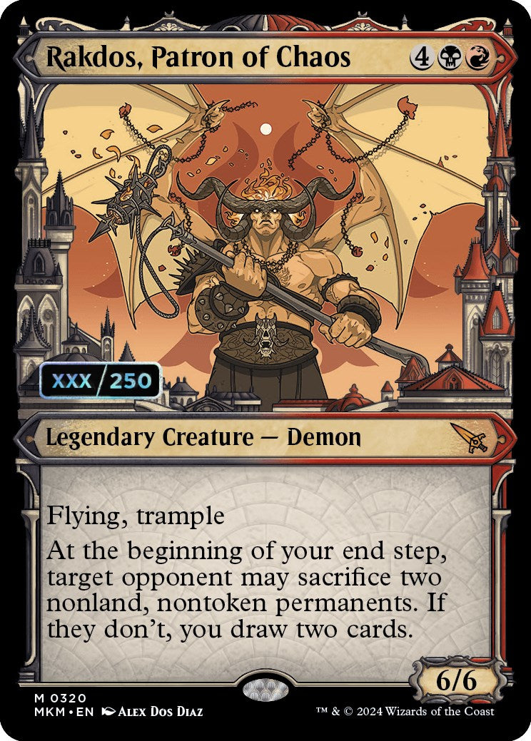 Rakdos, Patron of Chaos (Serialized) [Murders at Karlov Manor] | Mega City Incorporated