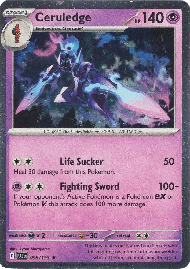 Ceruledge (098/193) (Cosmos Holo) [Scarlet & Violet: Paldea Evolved] | Mega City Incorporated
