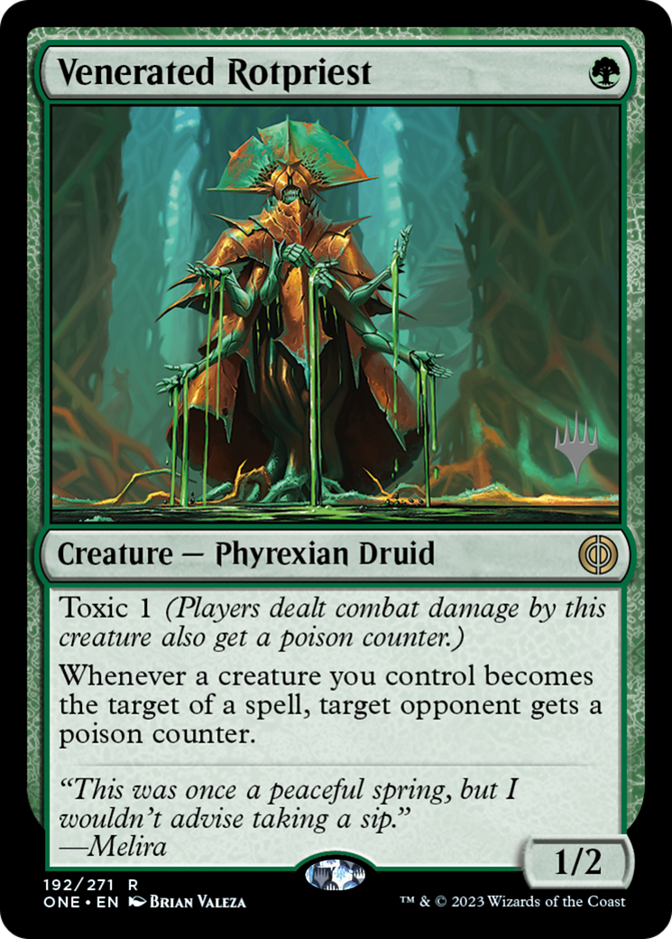Venerated Rotpriest (Promo Pack) [Phyrexia: All Will Be One Promos] | Mega City Incorporated