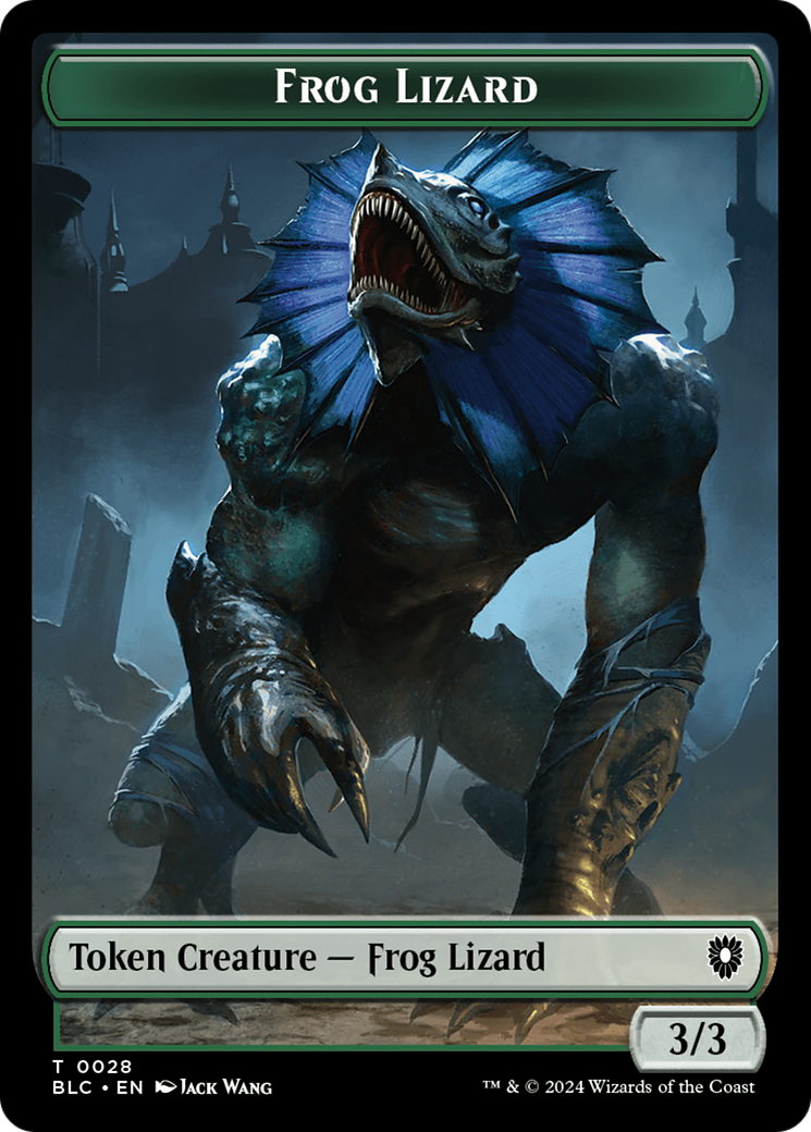 Storm Crow // Frog Lizard Double-Sided Token [Bloomburrow Commander Tokens] | Mega City Incorporated