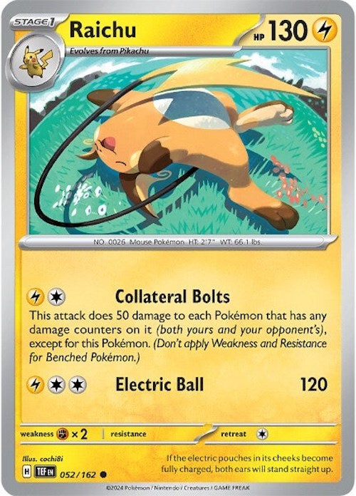 Raichu (052/162) [Scarlet & Violet: Temporal Forces] | Mega City Incorporated