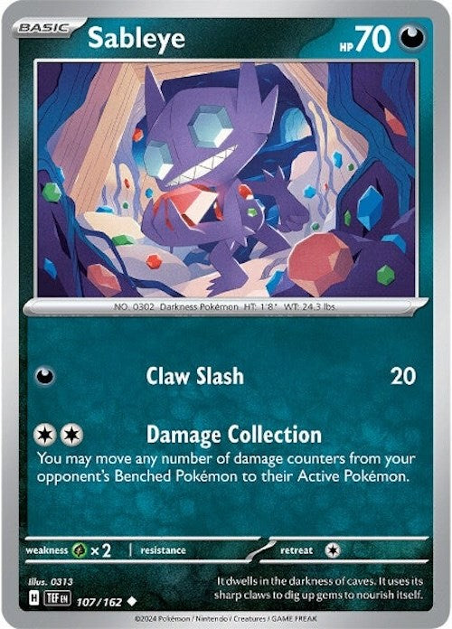 Sableye (107/162) [Scarlet & Violet: Temporal Forces] | Mega City Incorporated