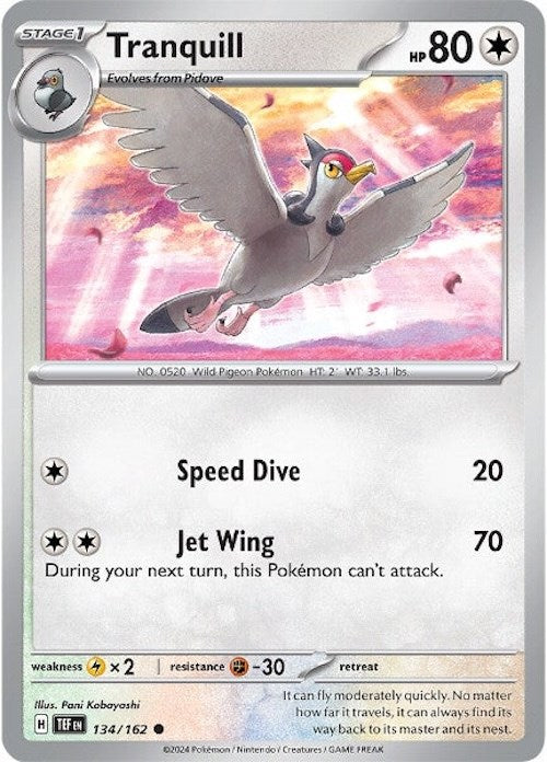 Tranquill (134/162) [Scarlet & Violet: Temporal Forces] | Mega City Incorporated