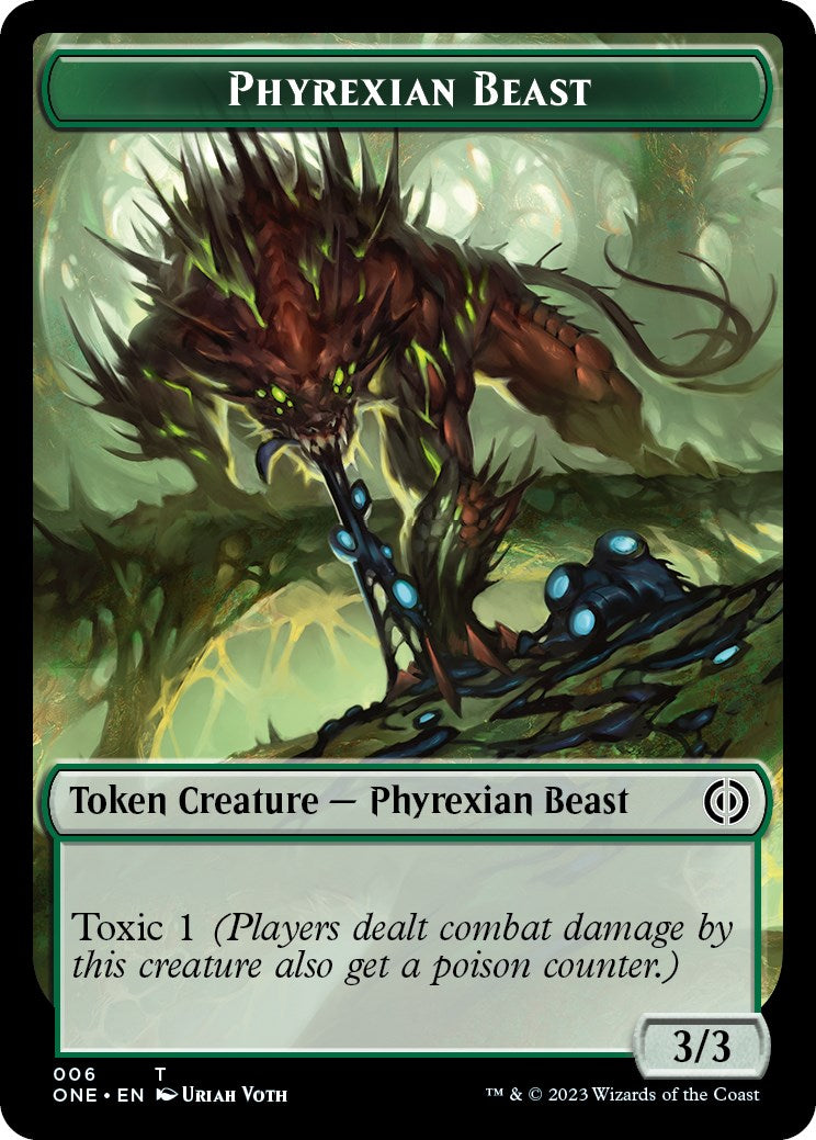 Phyrexian Mite (012) // Phyrexian Beast Double-Sided Token [Phyrexia: All Will Be One Tokens] | Mega City Incorporated