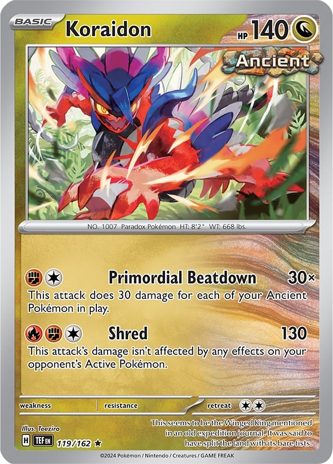 Koraidon (119/162) (Theme Deck Exclusive) [Scarlet & Violet: Temporal Forces] | Mega City Incorporated