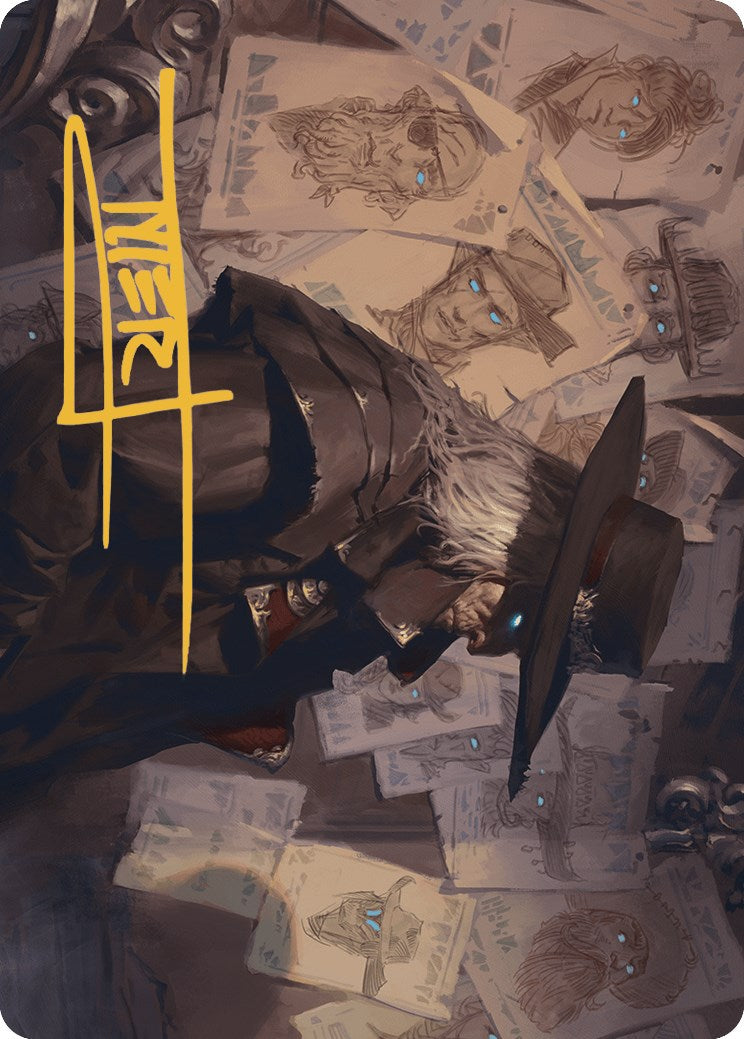 Lazav, Familiar Stranger Art Card (Gold-Stamped Signature) [Outlaws of Thunder Junction Art Series] | Mega City Incorporated