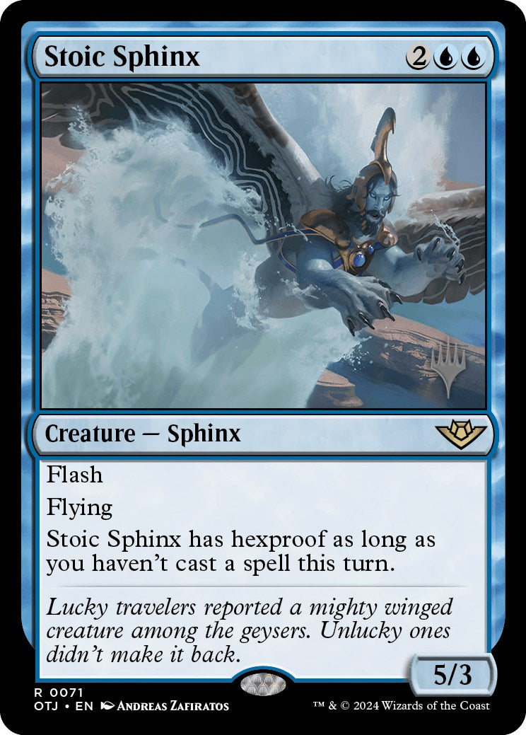 Stoic Sphinx (Promo Pack) [Outlaws of Thunder Junction Promos] | Mega City Incorporated