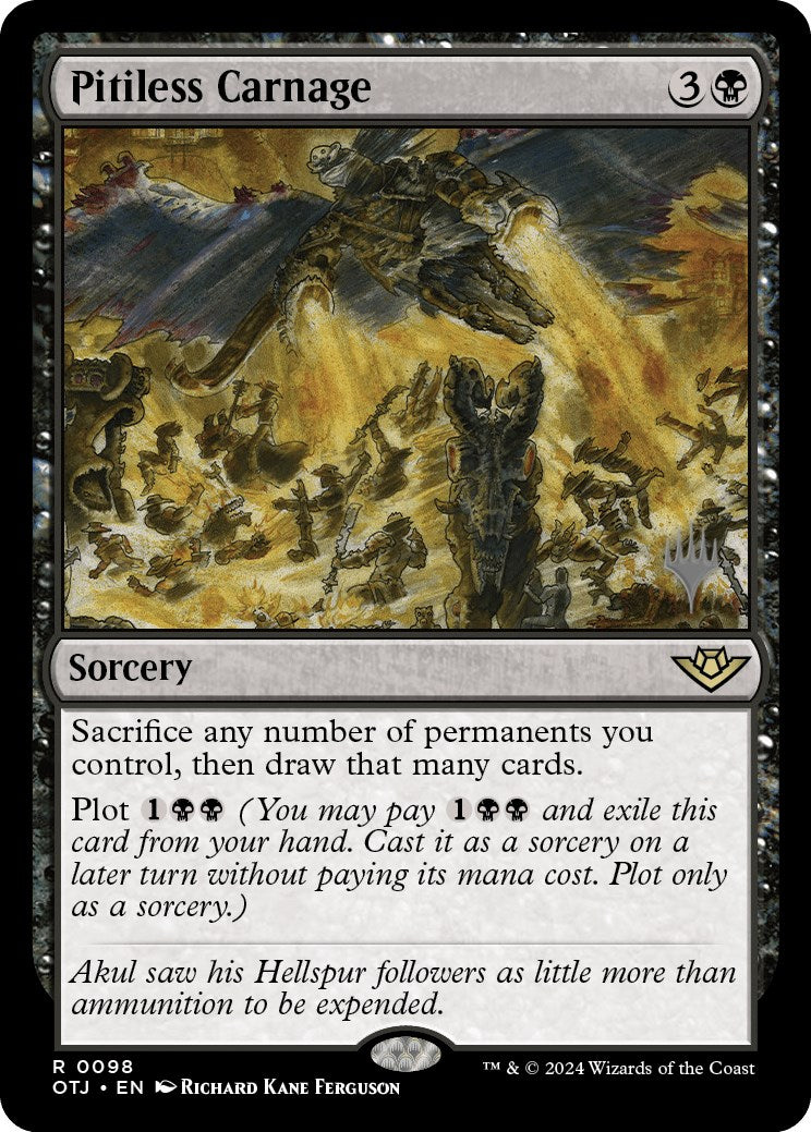 Pitiless Carnage (Promo Pack) [Outlaws of Thunder Junction Promos] | Mega City Incorporated