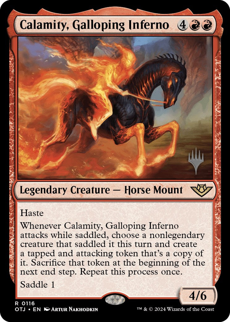 Calamity, Galloping Inferno (Promo Pack) [Outlaws of Thunder Junction Promos] | Mega City Incorporated