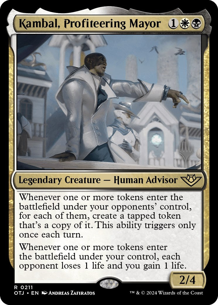 Kambal, Profiteering Mayor (Promo Pack) [Outlaws of Thunder Junction Promos] | Mega City Incorporated