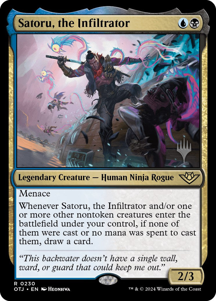 Satoru, the Infiltrator (Promo Pack) [Outlaws of Thunder Junction Promos] | Mega City Incorporated