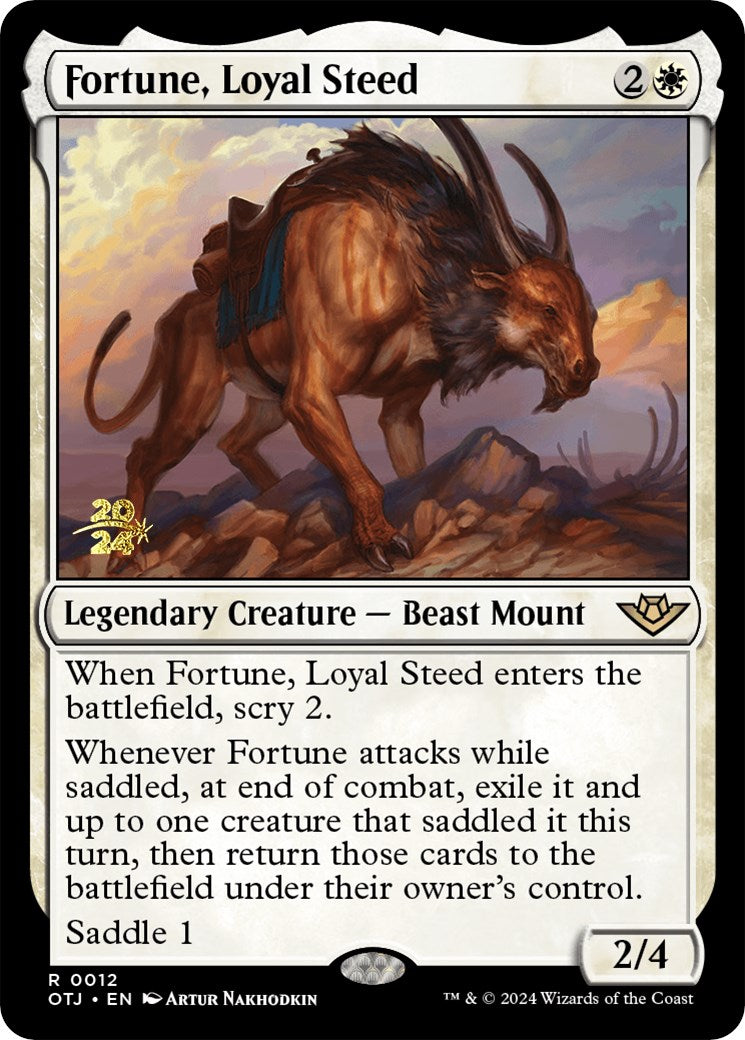 Fortune, Loyal Steed [Outlaws of Thunder Junction Prerelease Promos] | Mega City Incorporated