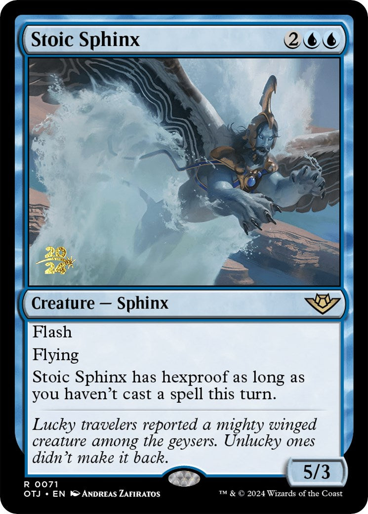 Stoic Sphinx [Outlaws of Thunder Junction Prerelease Promos] | Mega City Incorporated