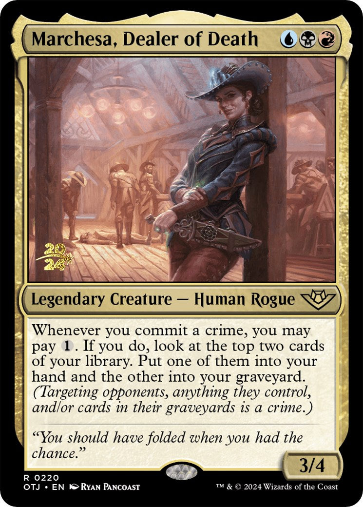 Marchesa, Dealer of Death [Outlaws of Thunder Junction Prerelease Promos] | Mega City Incorporated