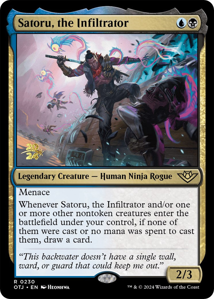 Satoru, the Infiltrator [Outlaws of Thunder Junction Prerelease Promos] | Mega City Incorporated